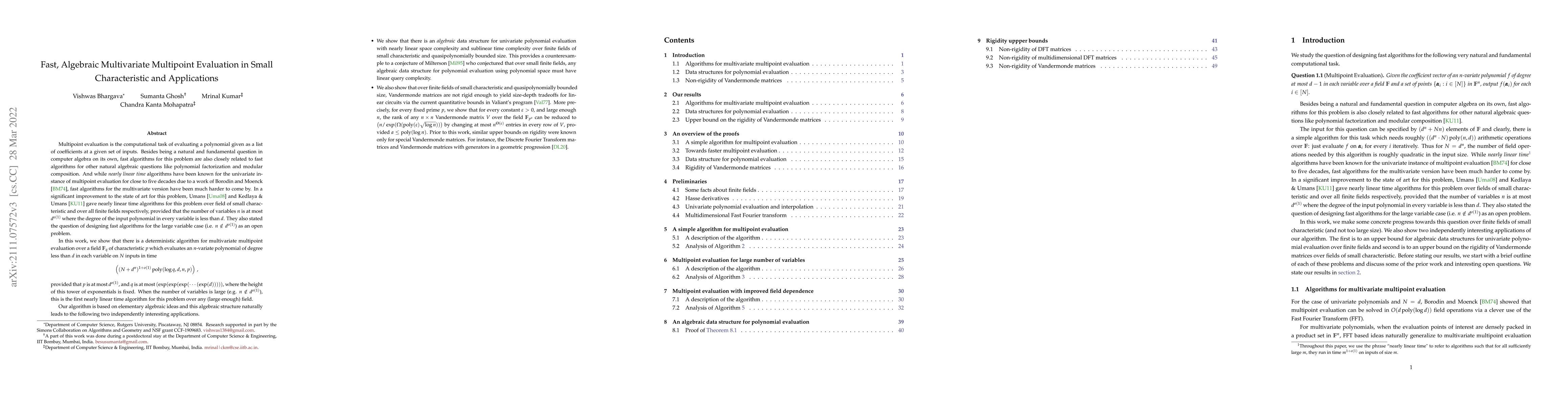 Thumbnail for Fast, Algebraic Multivariate Multipoint Evaluation in Small
  Characteristic and Applications