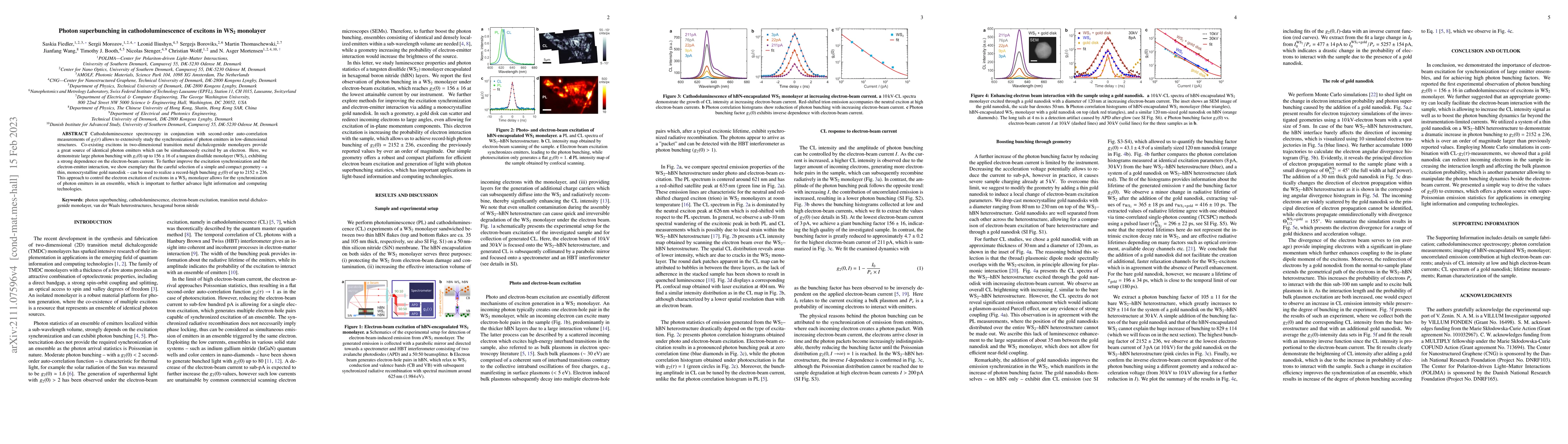 Thumbnail for Brobdingnagian photon bunching in cathodoluminescence of excitons in
  WS$_2$ monolayer