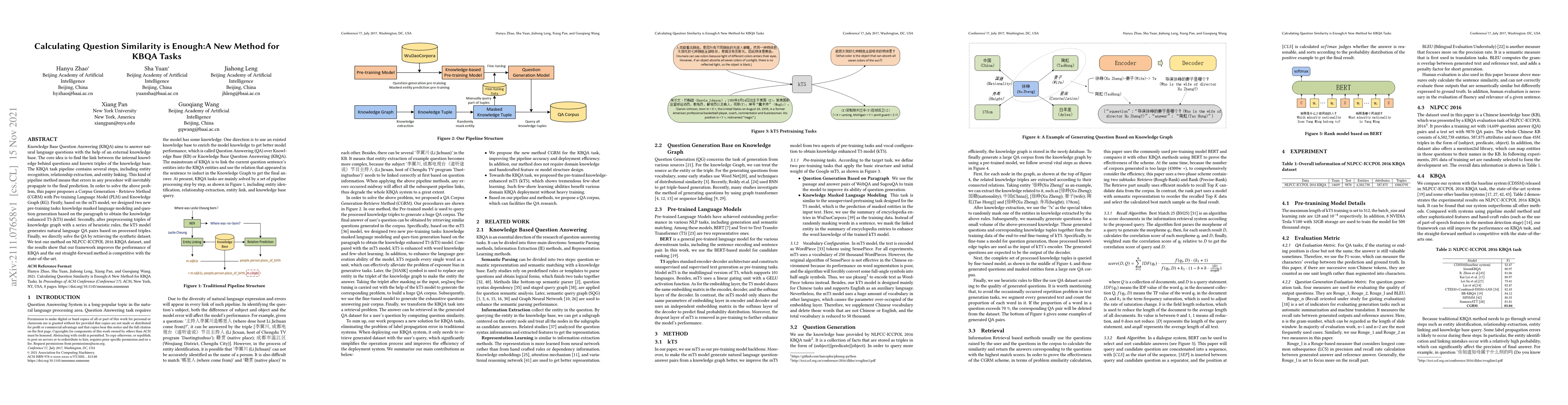 Thumbnail for Calculating Question Similarity is Enough: A New Method for KBQA Tasks