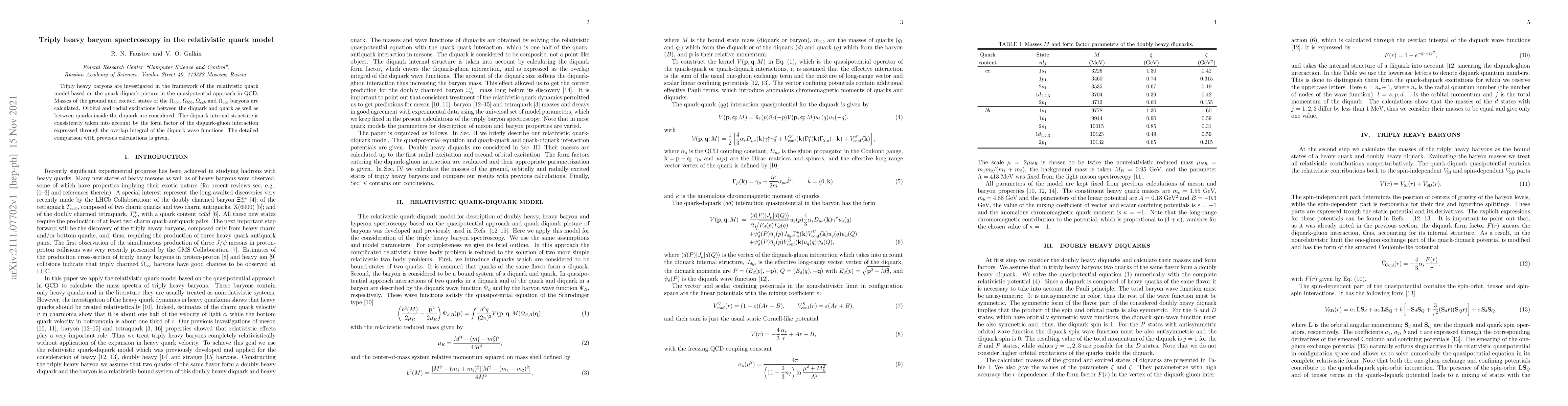 Thumbnail for Triply heavy baryon spectroscopy in the relativistic quark model