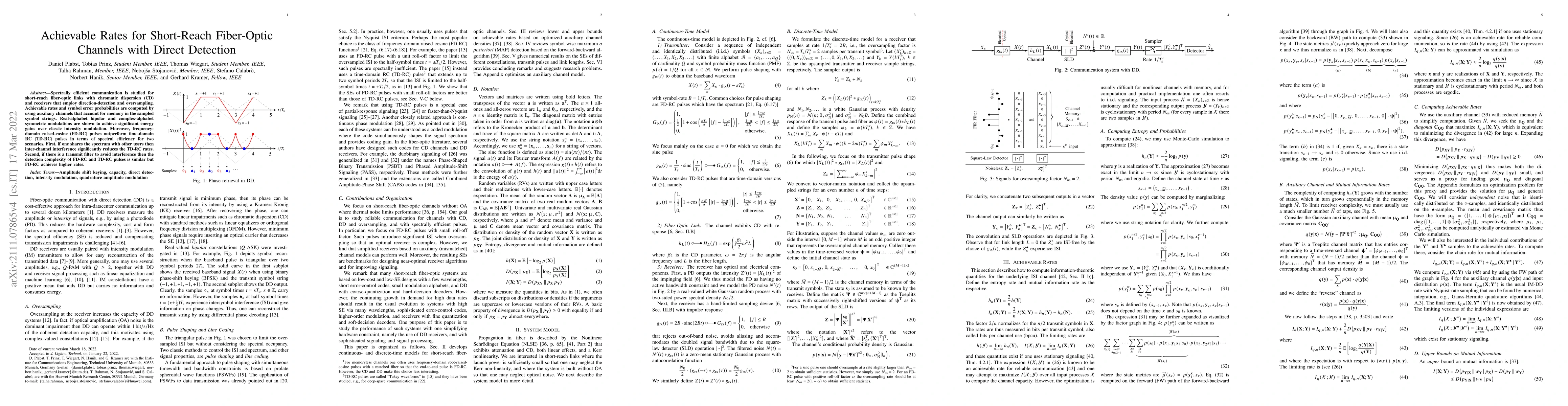 Thumbnail for Achievable Rates for Short-Reach Fiber-Optic Channels with Direct
  Detection