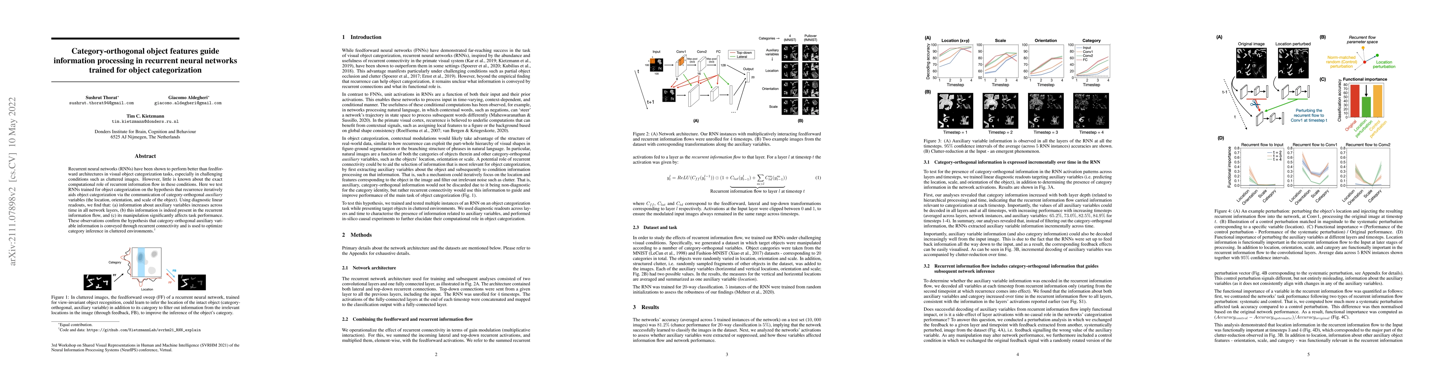 Thumbnail for Category-orthogonal object features guide information processing in
  recurrent neural networks trained for object categorization