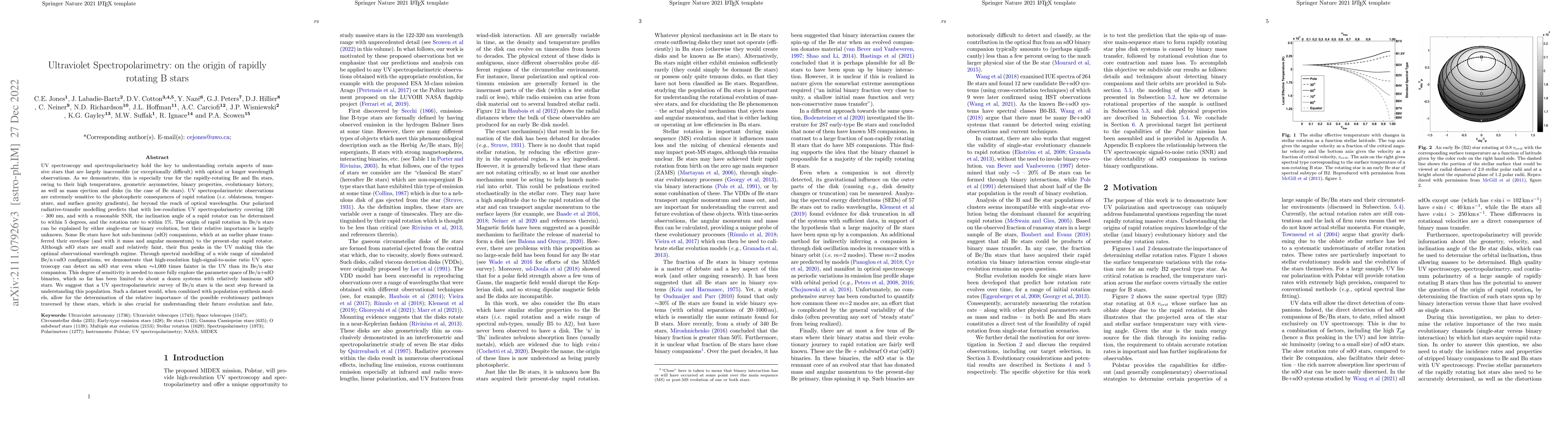 Thumbnail for Ultraviolet Spectropolarimetry: on the origin of rapidly rotating B
  stars