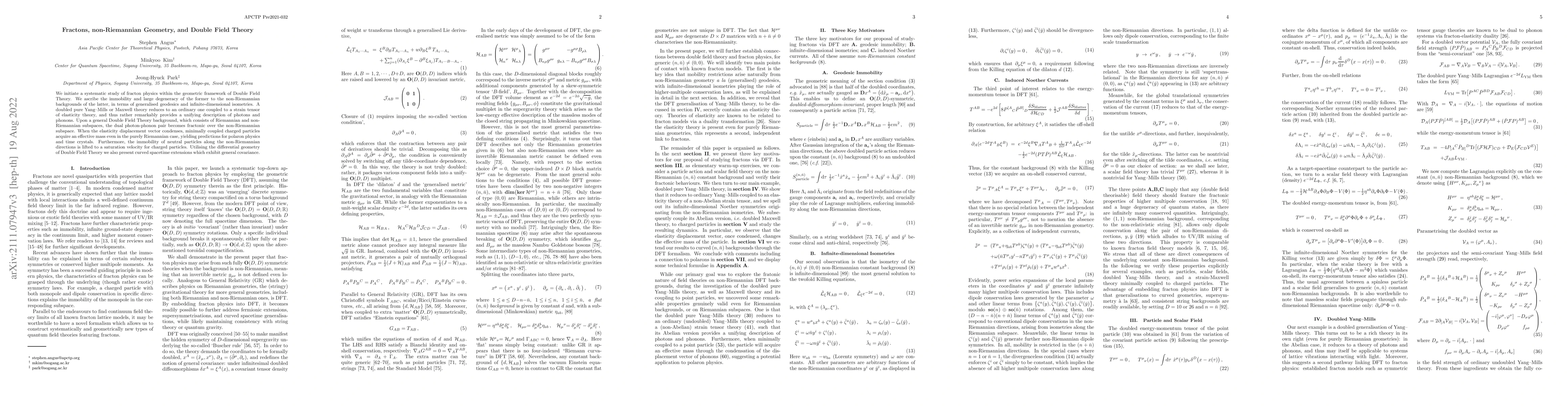 Thumbnail for Fractons, non-Riemannian Geometry, and Double Field Theory
