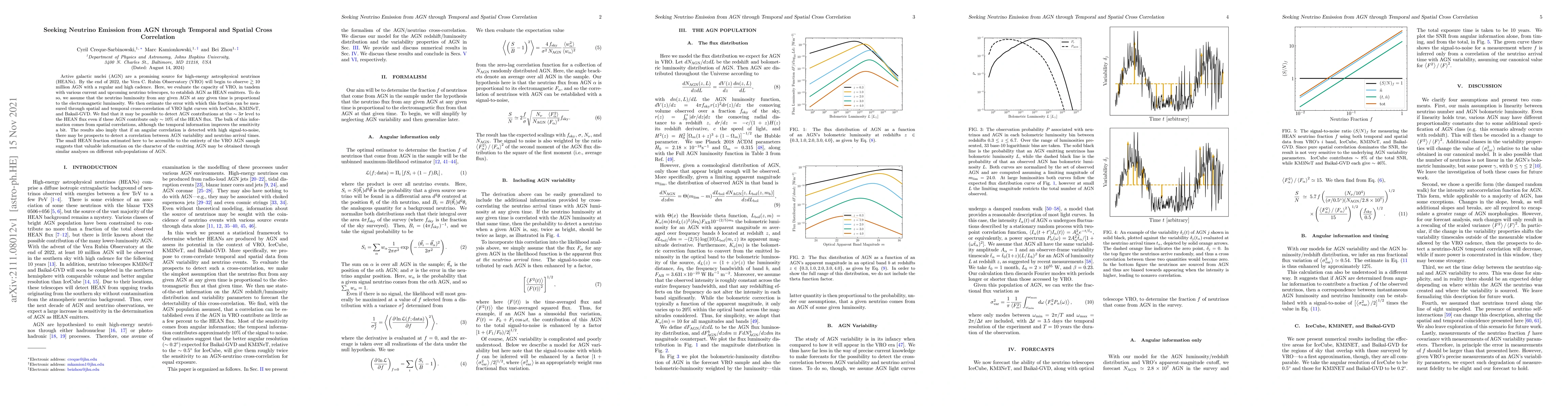 Thumbnail for Seeking Neutrino Emission from AGN through Temporal and Spatial Cross
  Correlation
