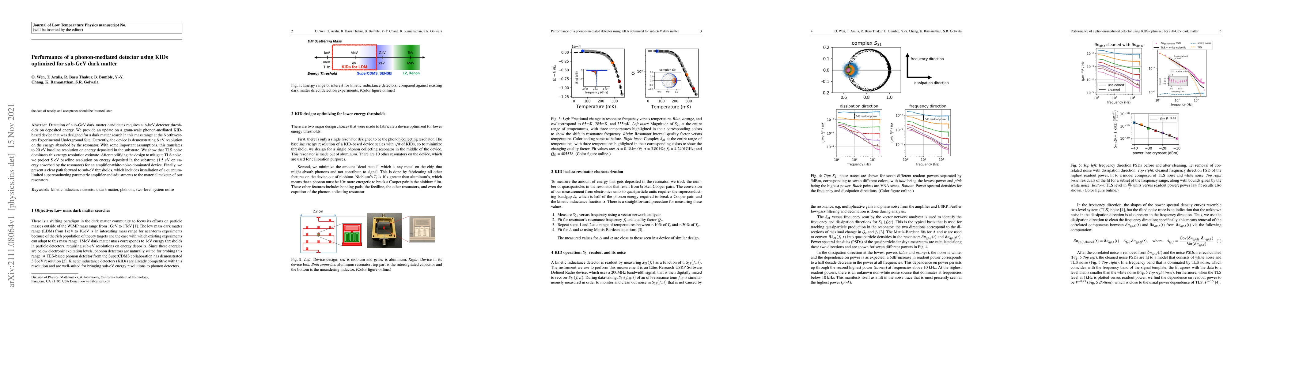 Thumbnail for Performance of a phonon-mediated detector using KIDs optimized for
  sub-GeV dark matter