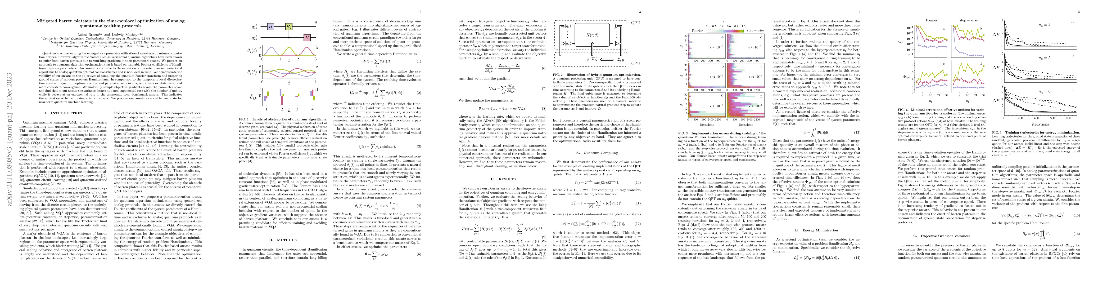 Thumbnail for Mitigated barren plateaus in the time-nonlocal optimization of analog
  quantum-algorithm protocols