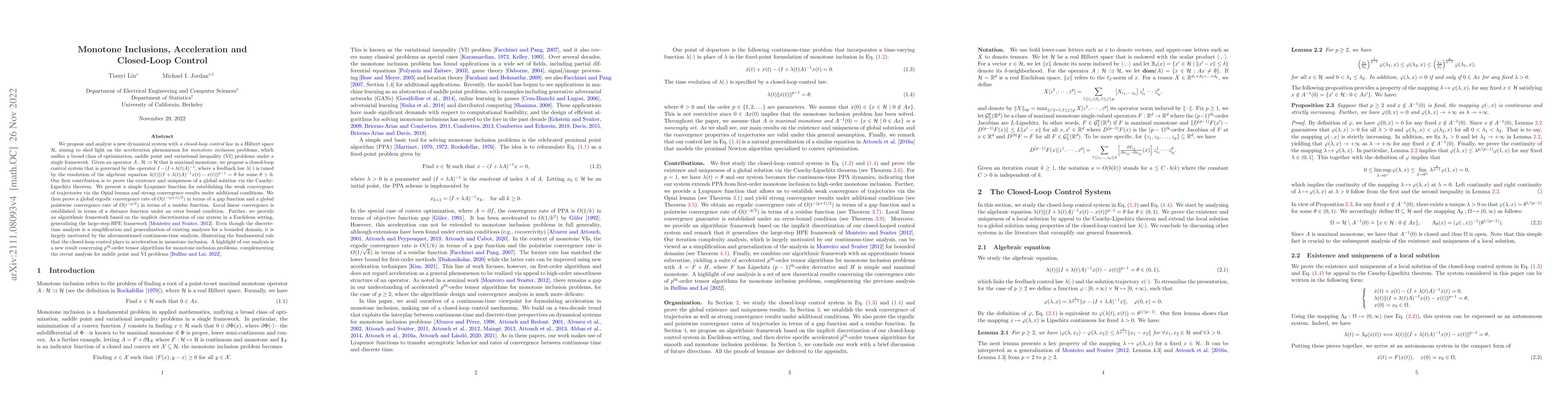 Thumbnail for Monotone Inclusions, Acceleration and Closed-Loop Control