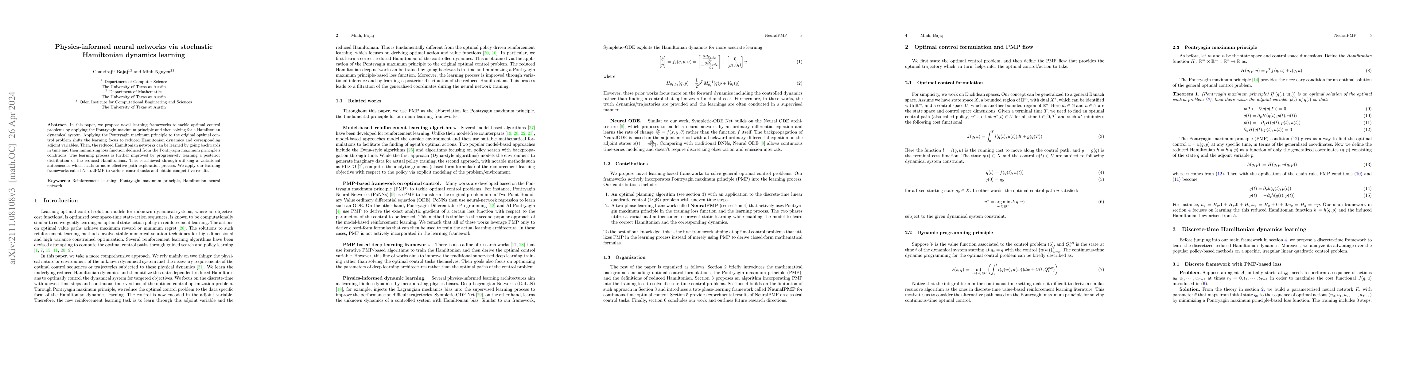 Thumbnail for Physics-informed neural networks via stochastic Hamiltonian dynamics
  learning