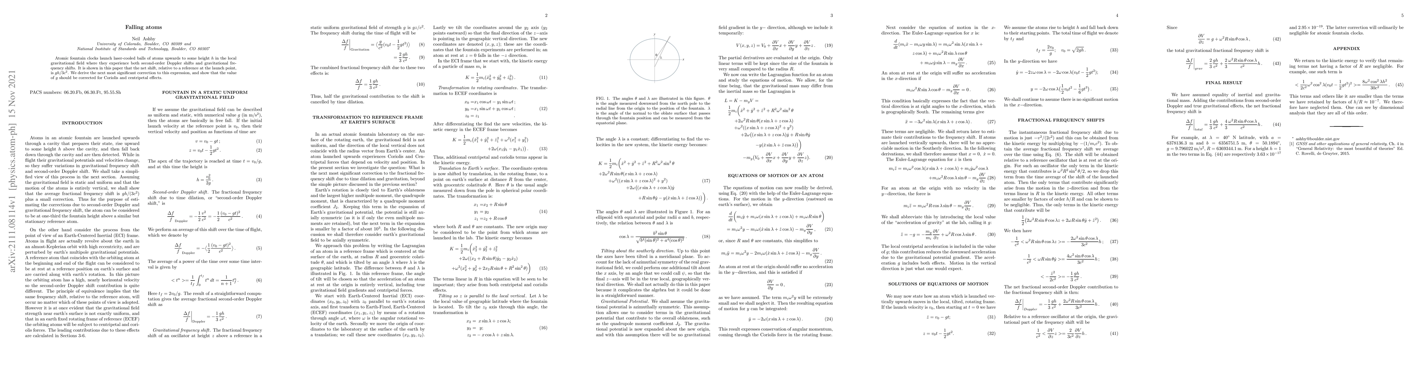 Thumbnail for Falling Atoms