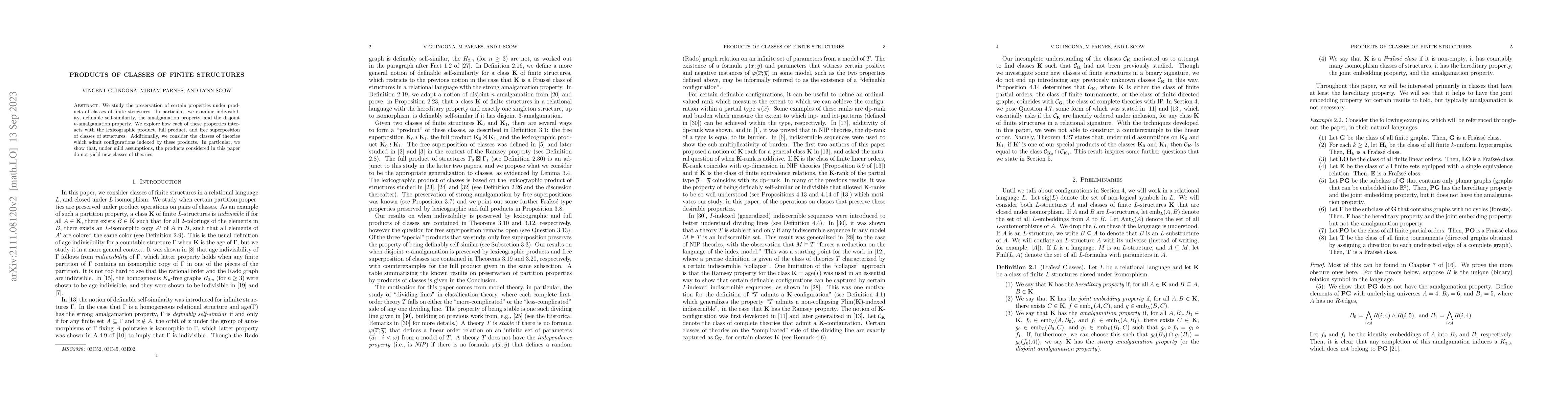 Thumbnail for Products of Classes of Finite Structures