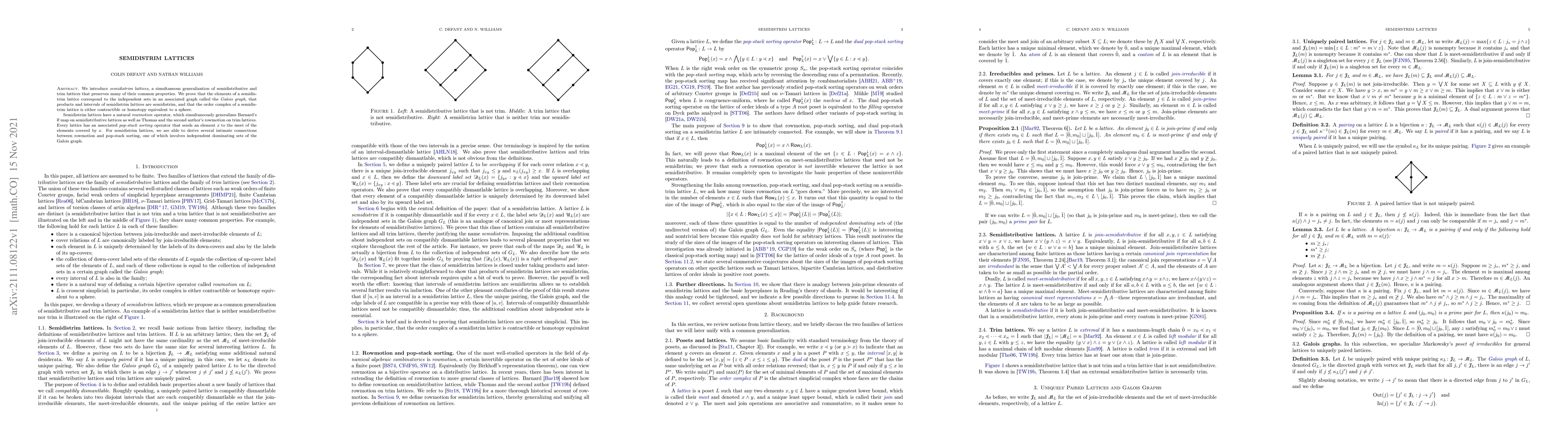 Thumbnail for Semidistrim Lattices