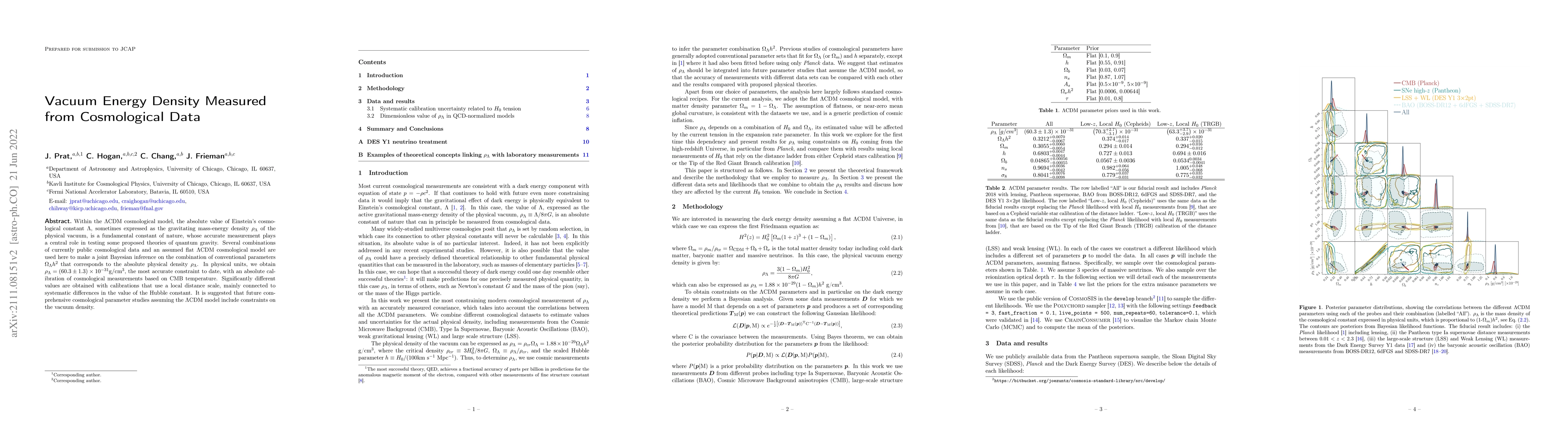 Thumbnail for Vacuum Energy Density Measured from Cosmological Data