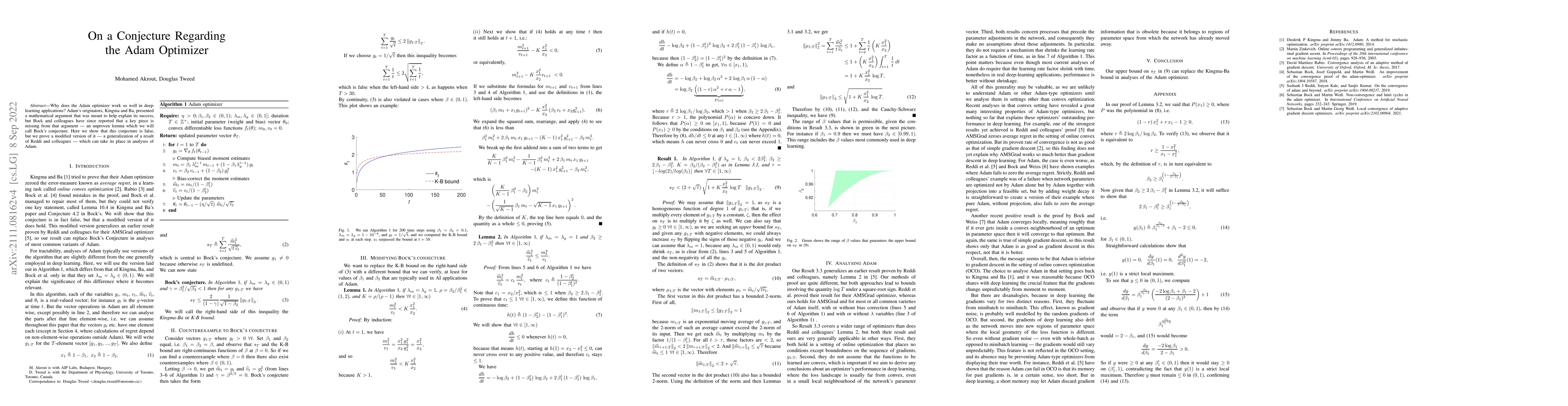Thumbnail for On a Conjecture Regarding the Adam Optimizer