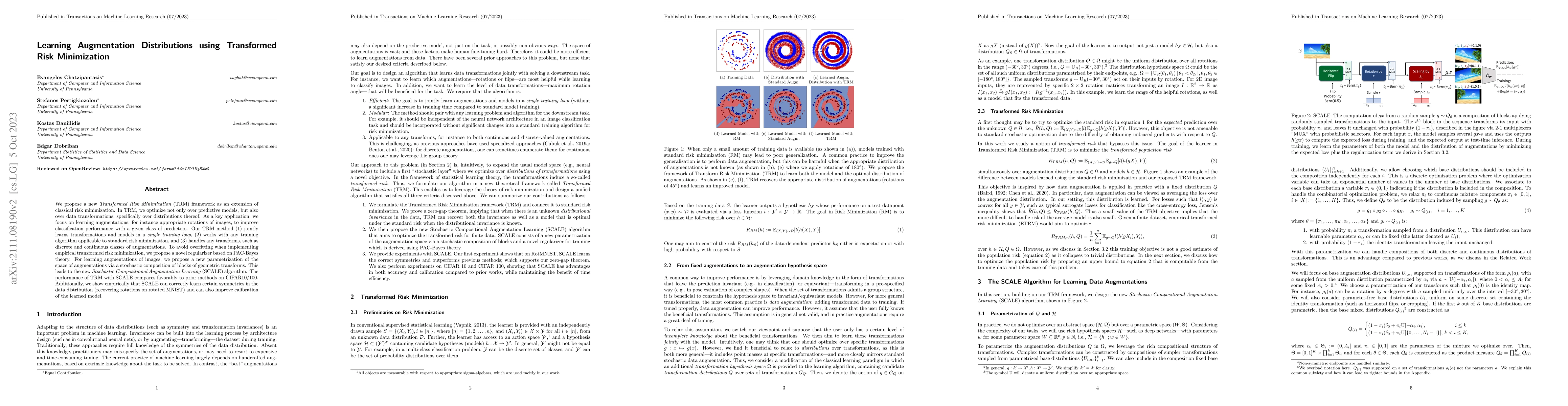 Thumbnail for Learning Augmentation Distributions using Transformed Risk Minimization