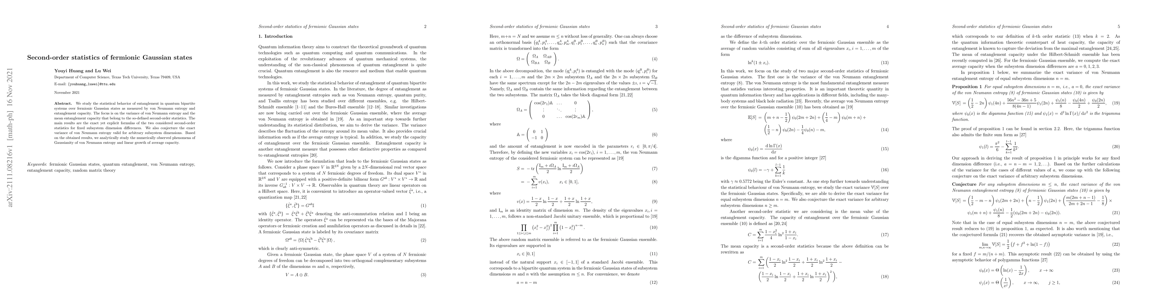 Thumbnail for Second-order statistics of fermionic Gaussian states