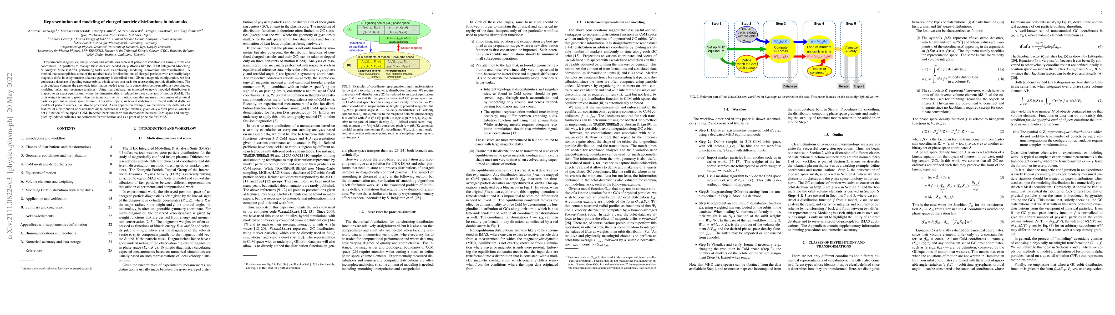 Thumbnail for Representation and modeling of charged particle distributions in
  tokamaks
