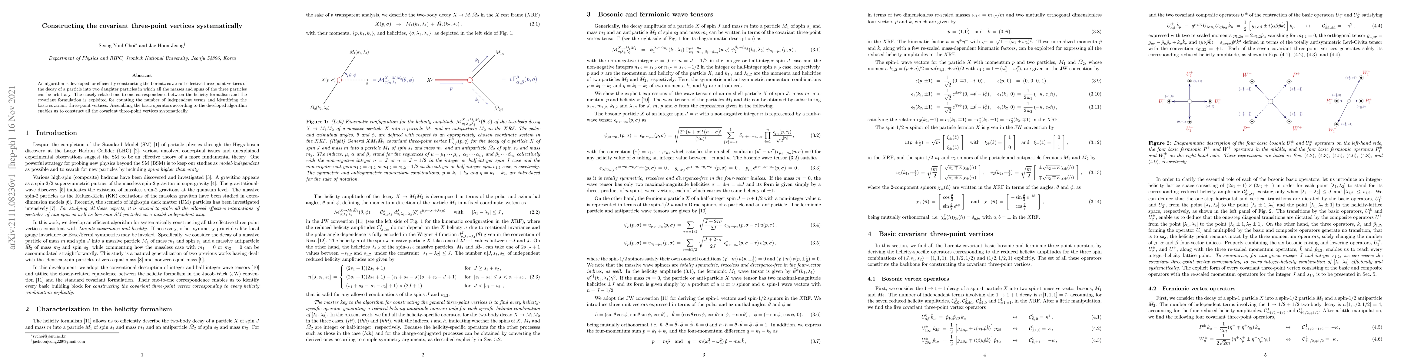 Thumbnail for Constructing the covariant three-point vertices systematically