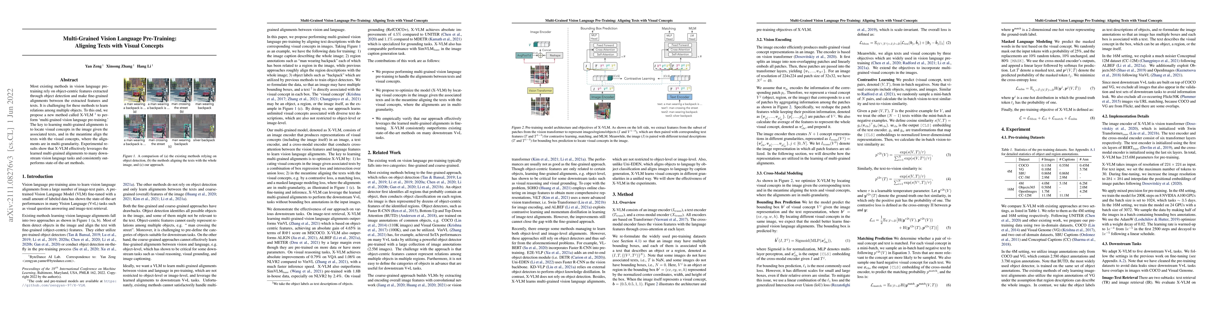 Thumbnail for Multi-Grained Vision Language Pre-Training: Aligning Texts with Visual
  Concepts