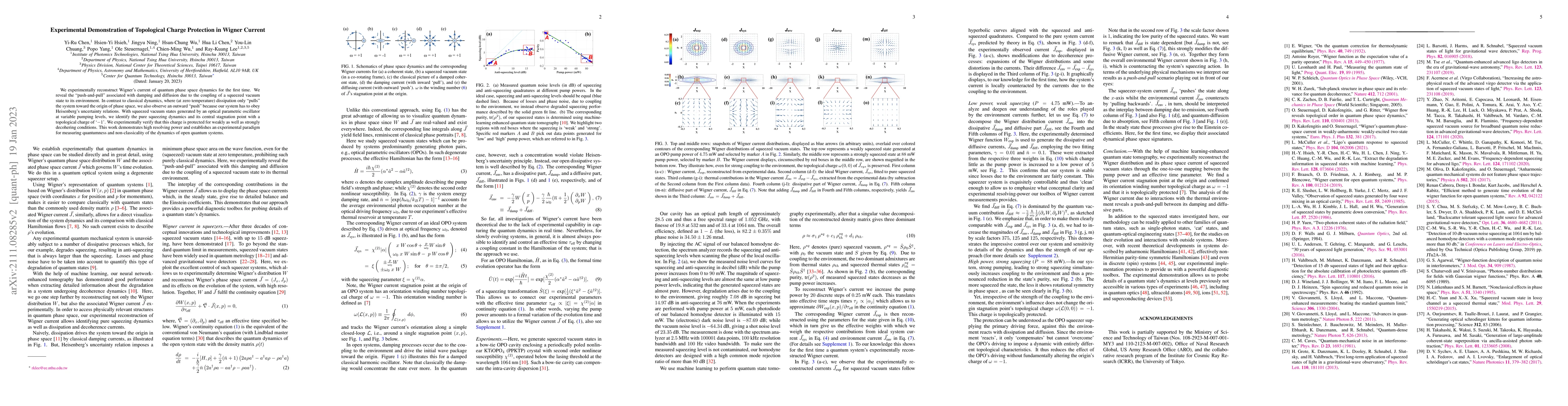 Thumbnail for Experimental Demonstration of Topological Charge Protection in Wigner
  Current