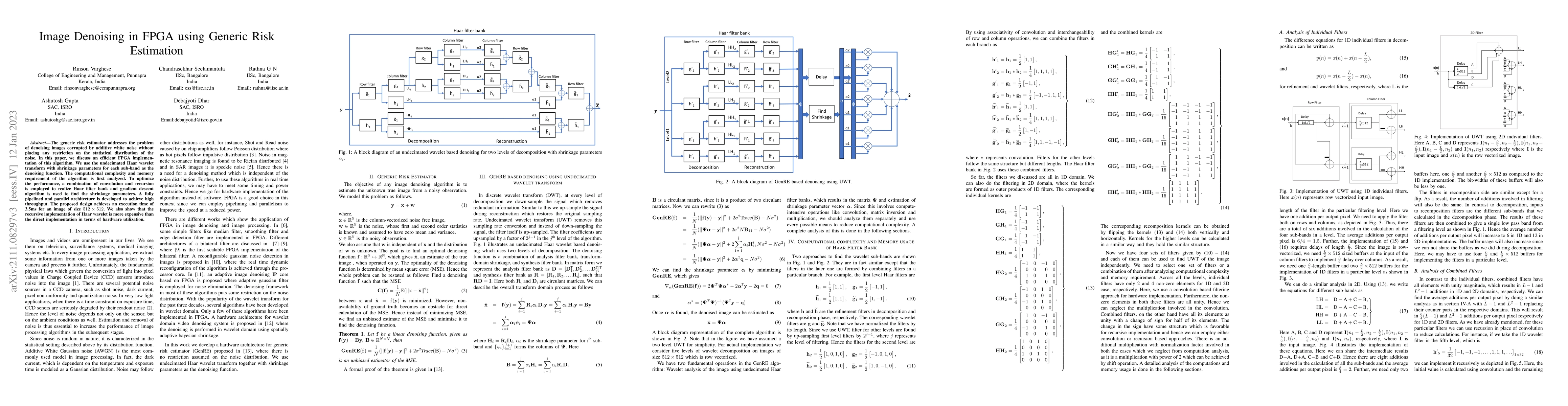 Thumbnail for Image Denoising in FPGA using Generic Risk Estimation