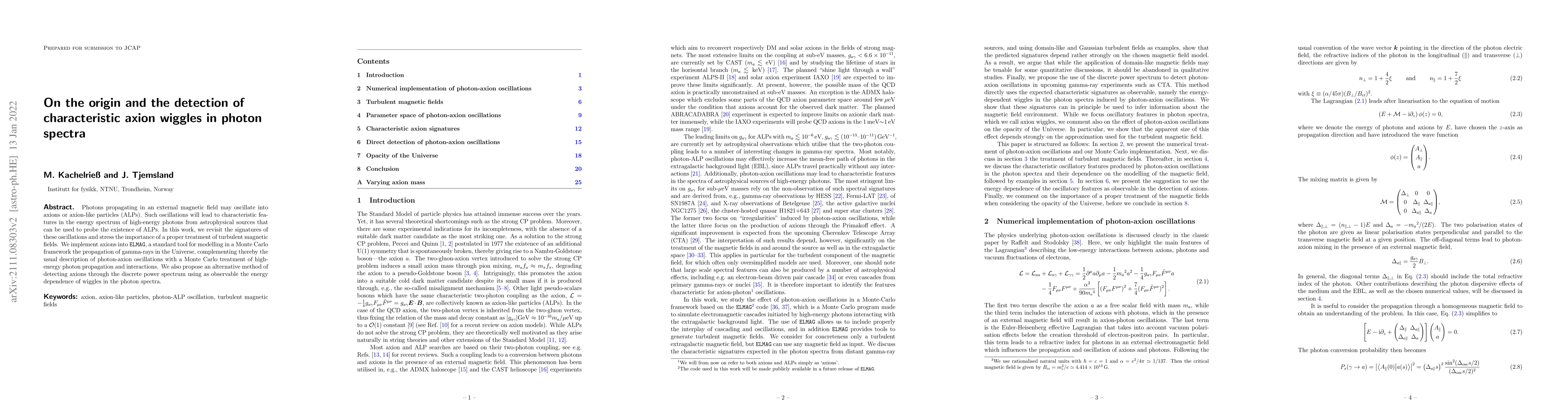 Thumbnail for On the origin and the detection of characteristic axion wiggles in
  photon spectra