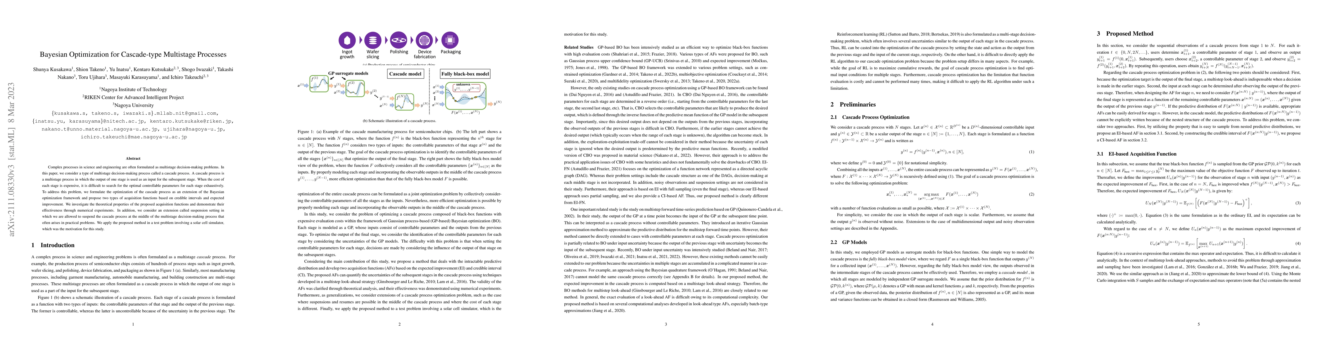 Thumbnail for Bayesian Optimization for Cascade-type Multi-stage Processes