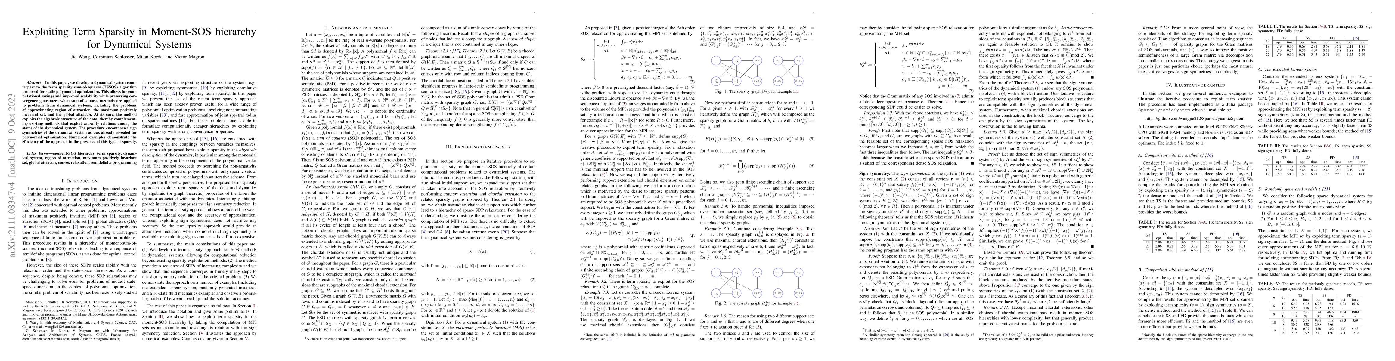 Thumbnail for Exploiting Term Sparsity in Moment-SOS hierarchy for Dynamical Systems