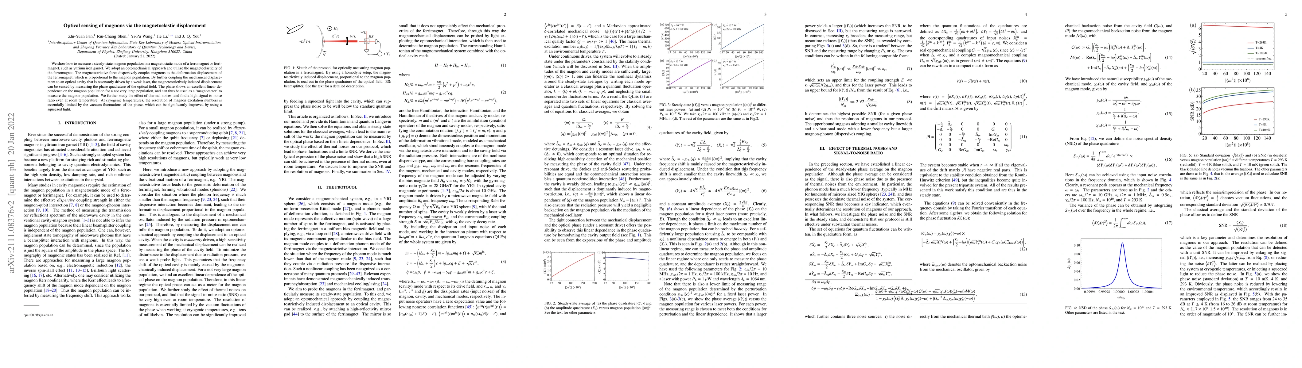 Thumbnail for Optical sensing of magnons via the magnetoelastic displacement