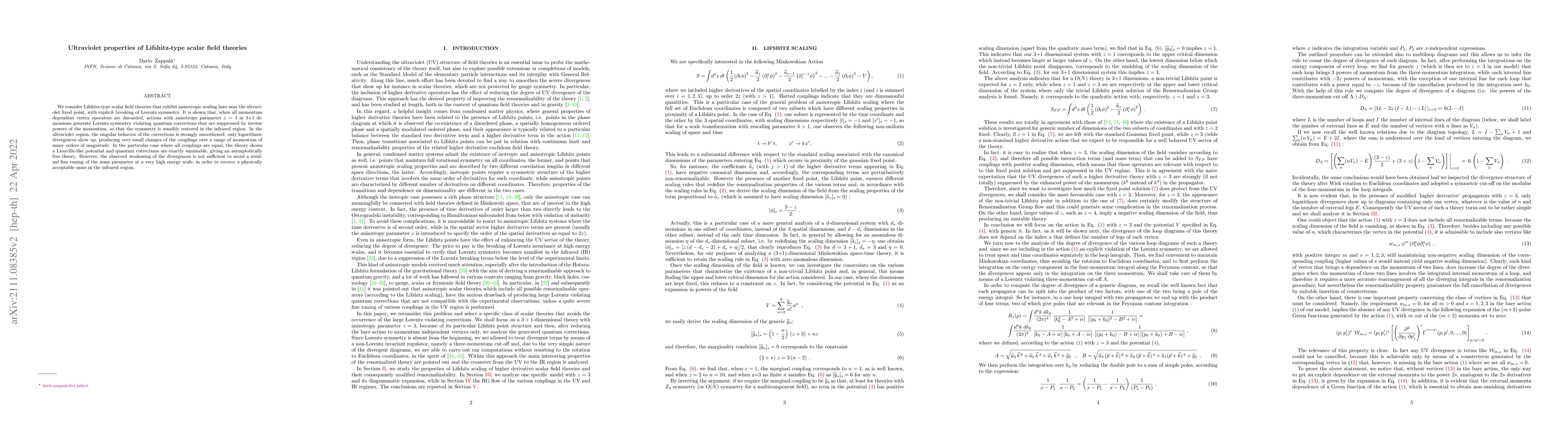 Thumbnail for Ultraviolet properties of Lifshitz-type scalar field theories