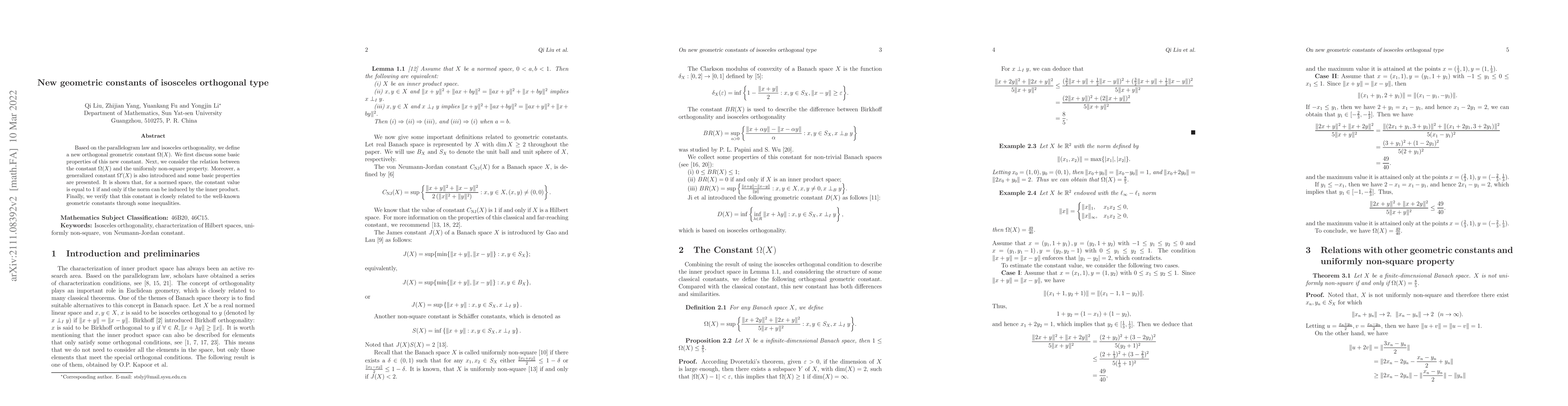 Thumbnail for New geometric constants of isosceles orthogonal type