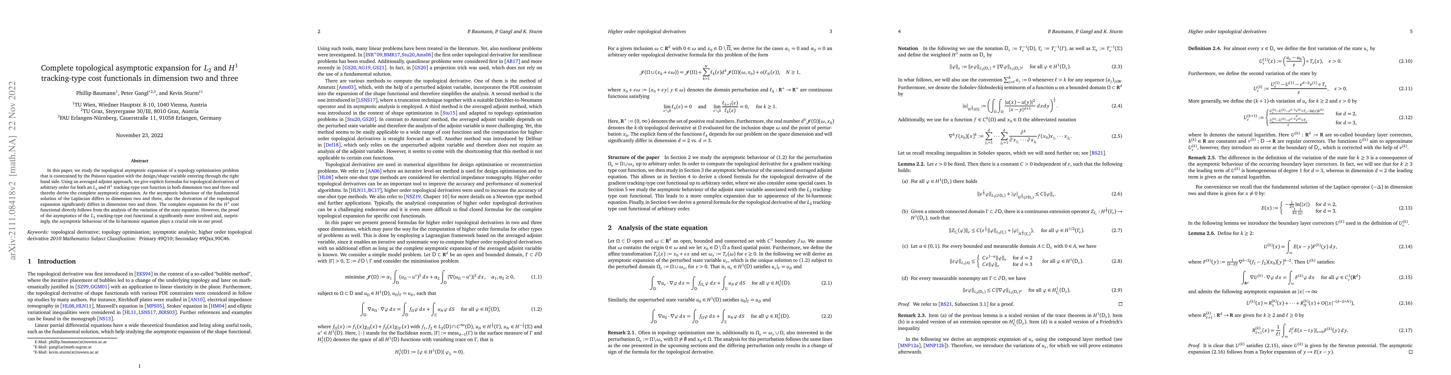 Thumbnail for Complete topological asymptotic expansion for $L_2$ and $H^1$
  tracking-type cost functionals in dimension two and three