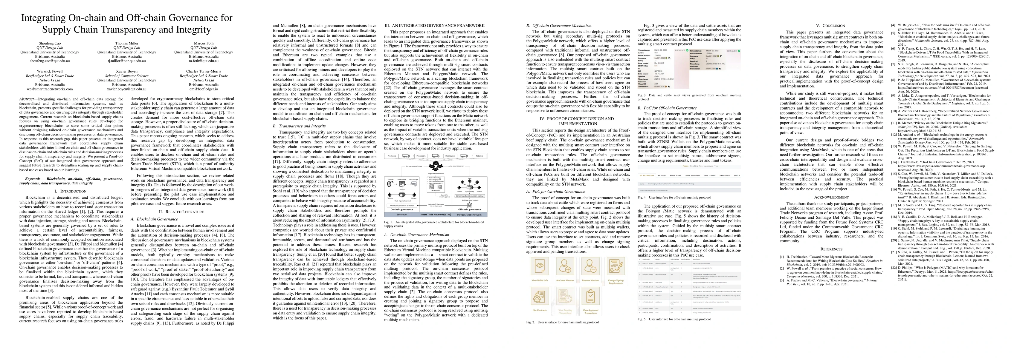 Thumbnail for Integrating On-chain and Off-chain Governance for Supply Chain
  Transparency and Integrity