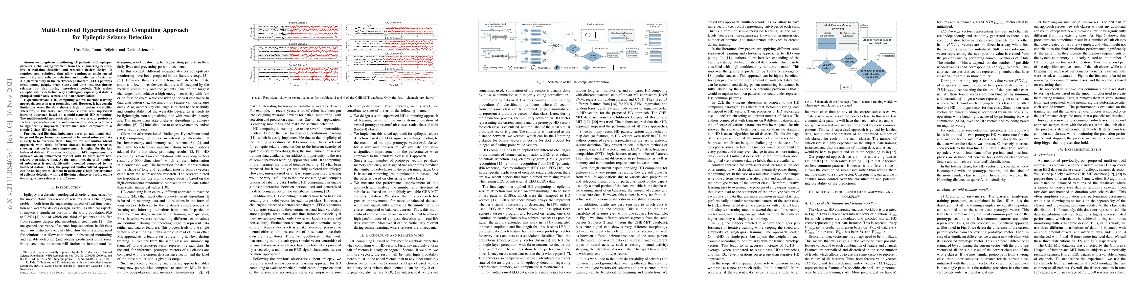 Thumbnail for Multi-Centroid Hyperdimensional Computing Approach for Epileptic Seizure
  Detection