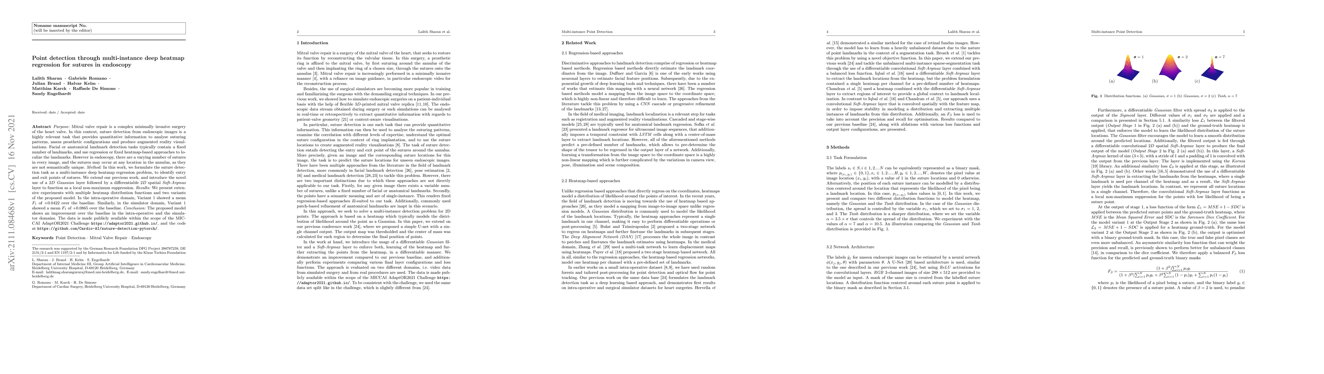 Thumbnail for Point detection through multi-instance deep heatmap regression for
  sutures in endoscopy