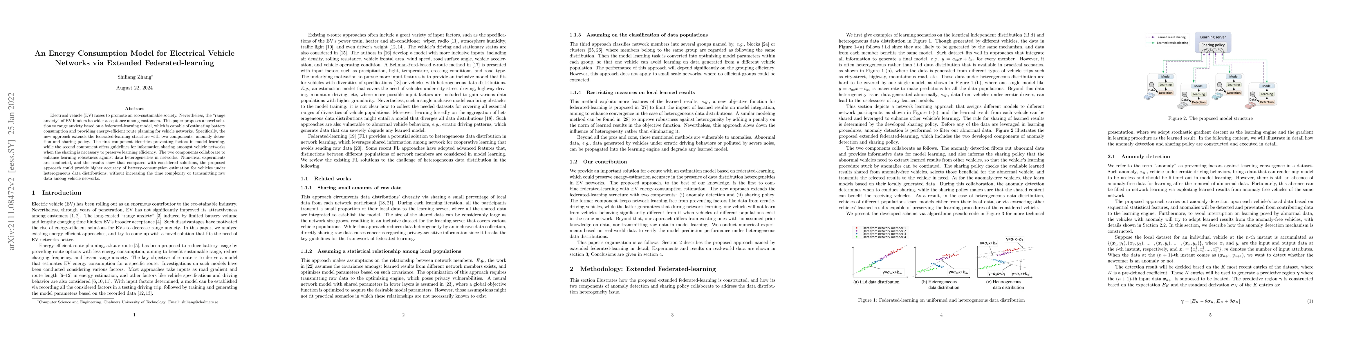 Thumbnail for An Energy Consumption Model for Electrical Vehicle Networks via Extended
  Federated-learning