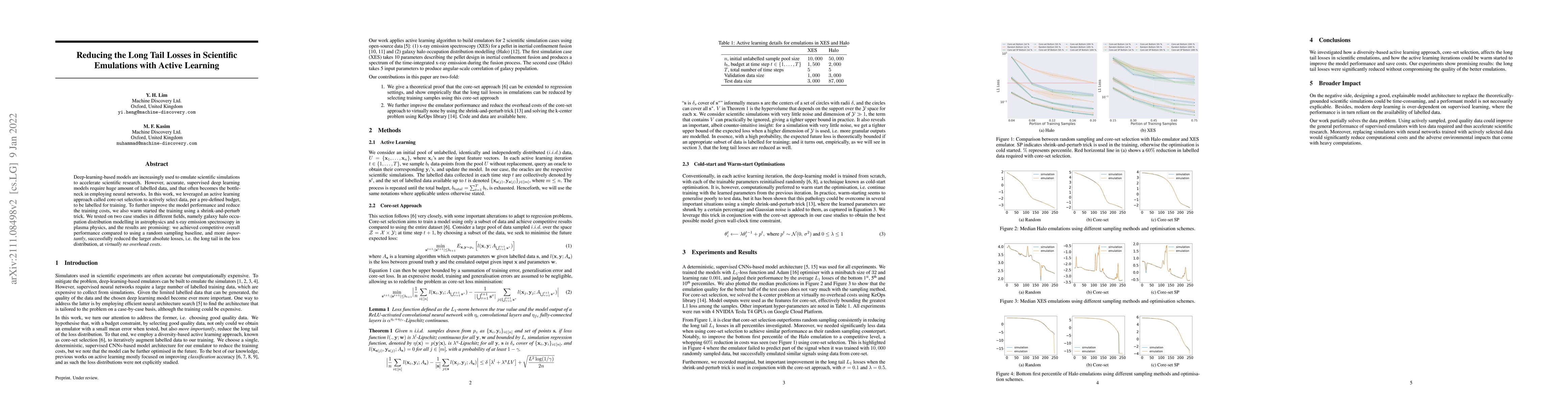Thumbnail for Reducing the Long Tail Losses in Scientific Emulations with Active
  Learning