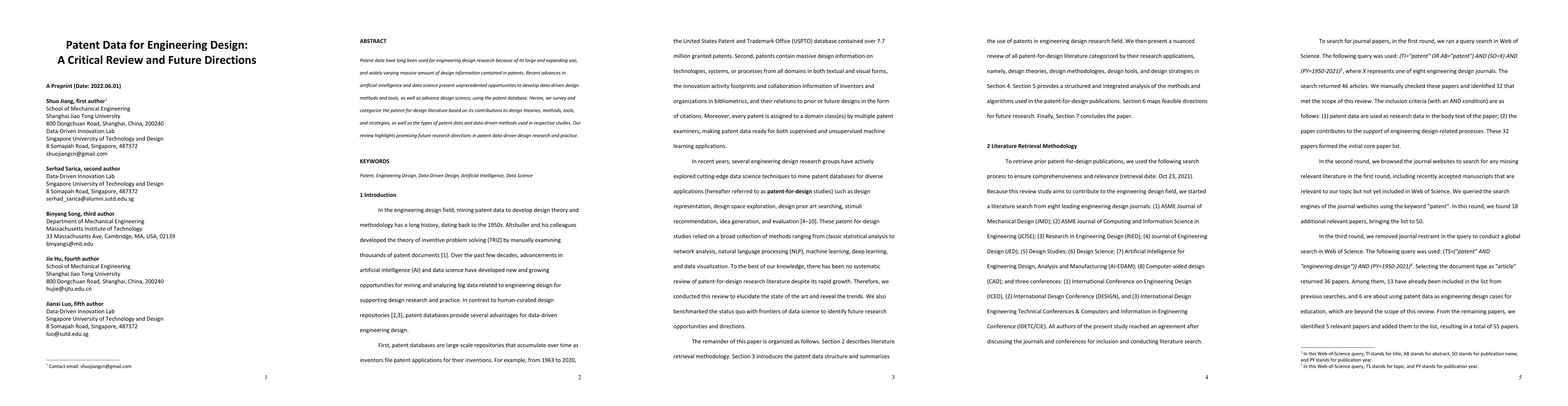 Thumbnail for Patent Data for Engineering Design: A Critical Review and Future
  Directions