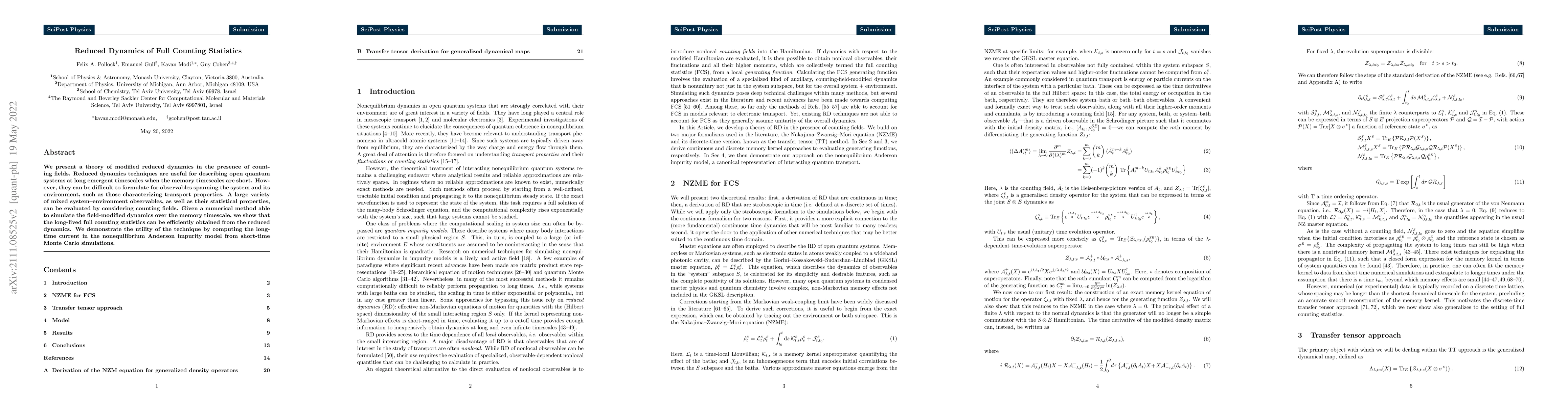 Thumbnail for Reduced Dynamics of Full Counting Statistics