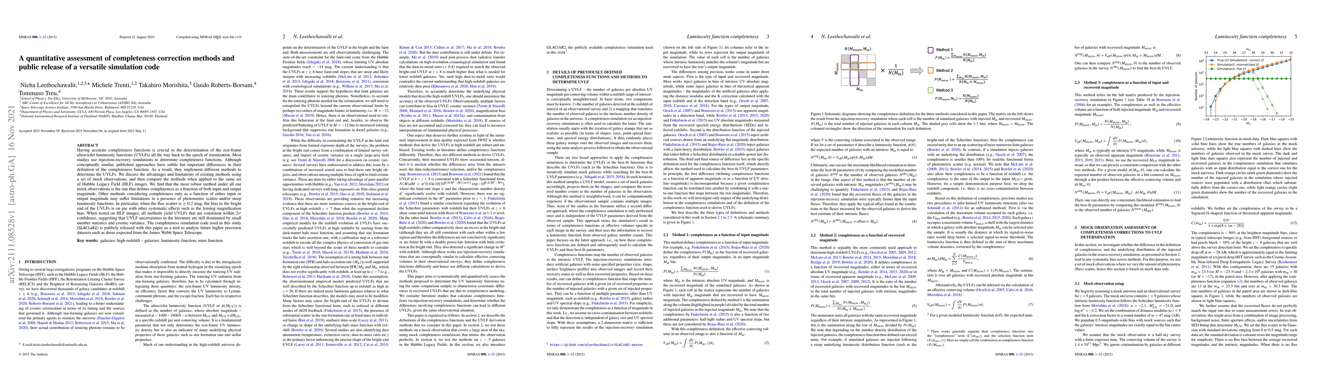 Thumbnail for A quantitative assessment of completeness correction methods and public
  release of a versatile simulation code