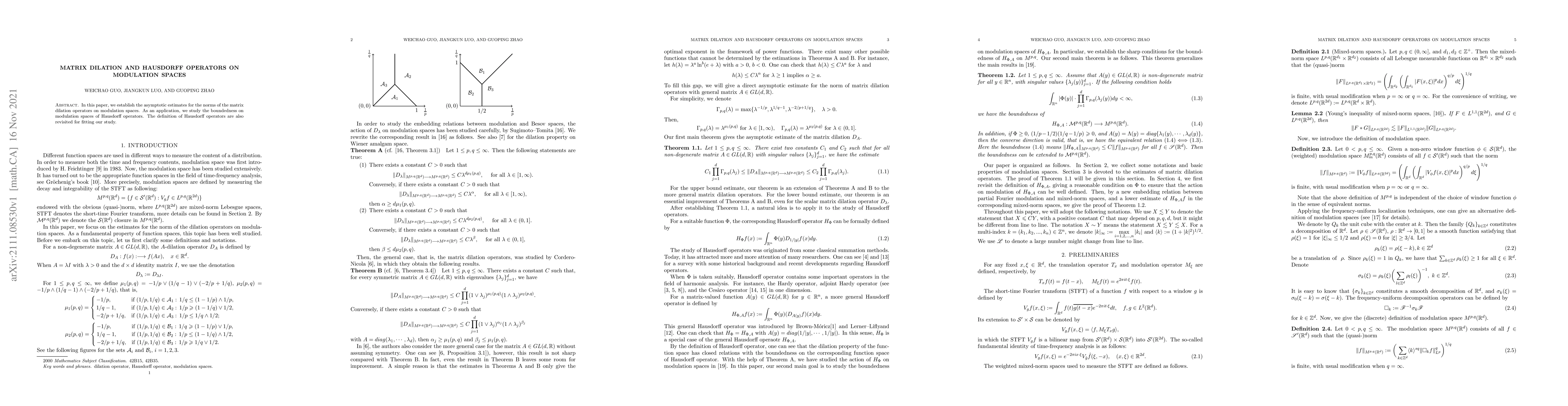 Thumbnail for Matrix dilation and Hausdorff operators on modulation spaces