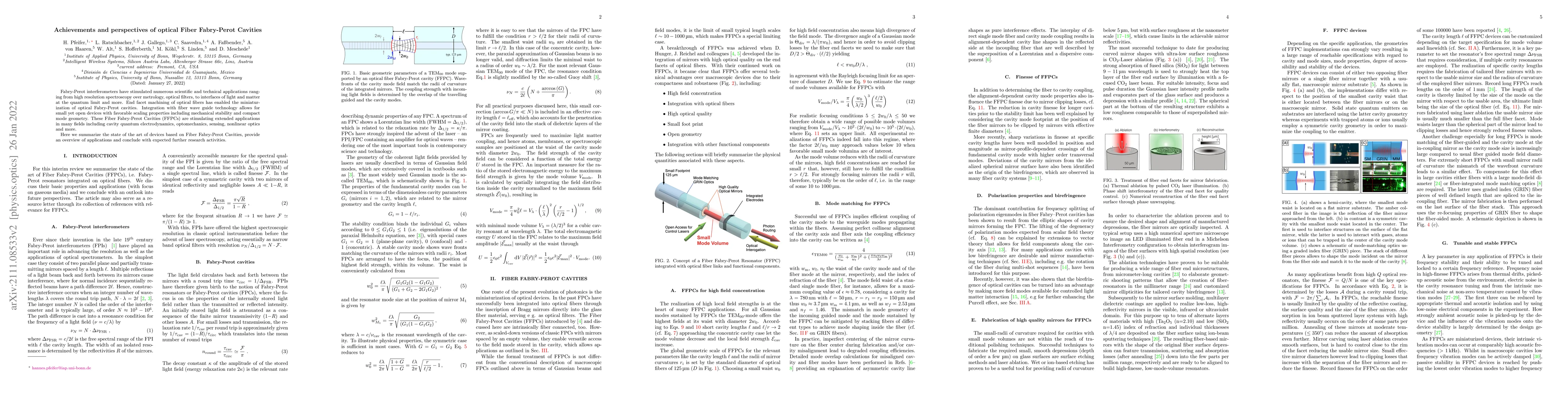 Thumbnail for Achievements and Perspectives of Optical Fiber Fabry-Perot Cavities