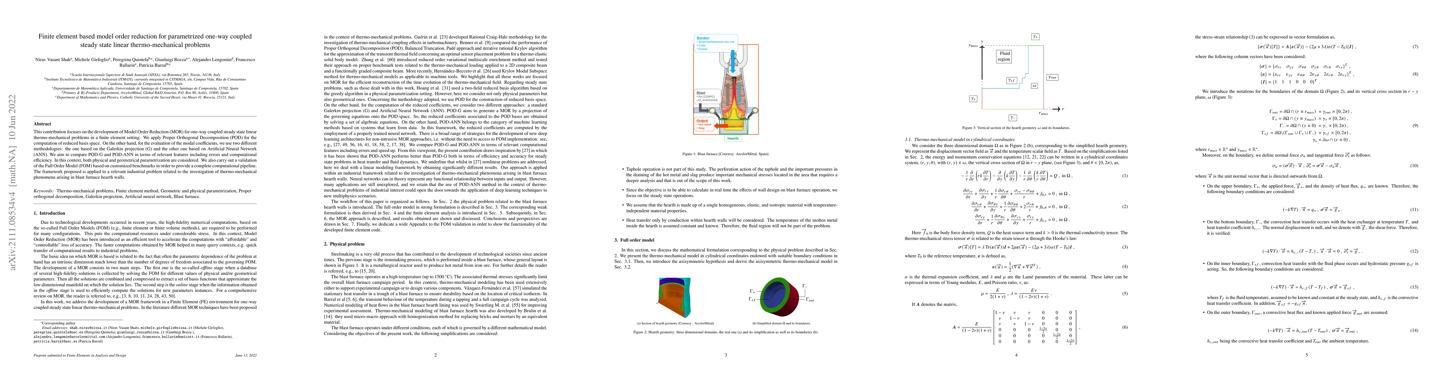 Thumbnail for Finite element based model order reduction for parametrized one-way
  coupled steady state linear thermomechanical problems