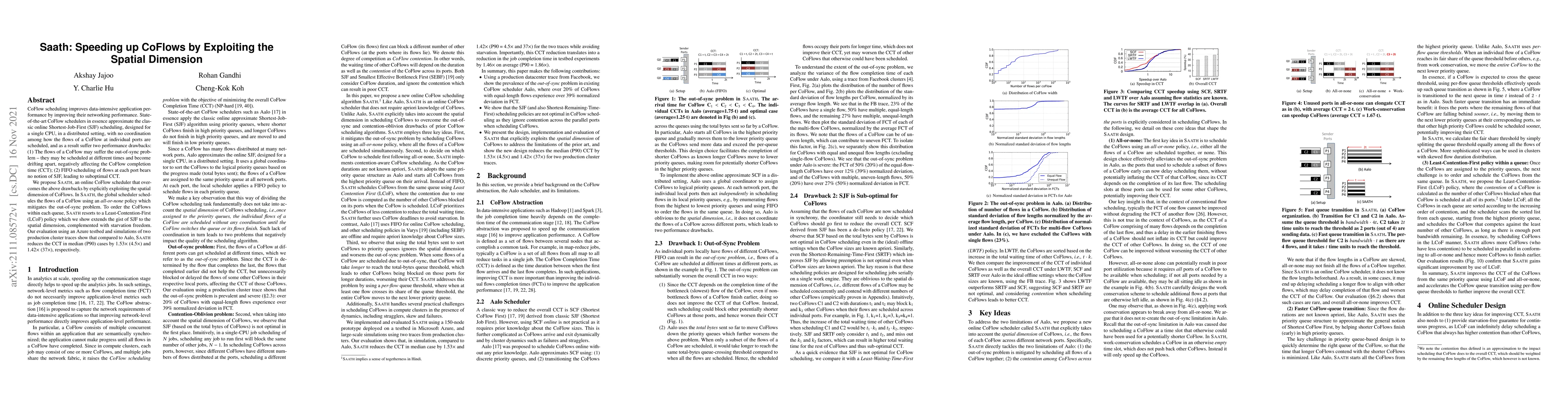 Thumbnail for Saath: Speeding up CoFlows by Exploiting the Spatial Dimension