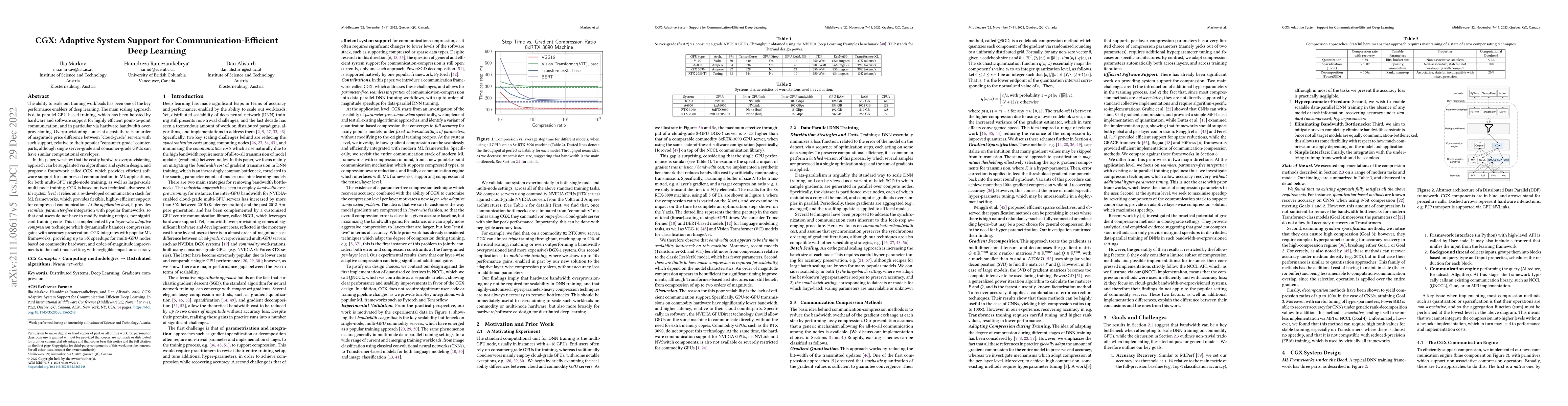 Thumbnail for CGX: Adaptive System Support for Communication-Efficient Deep Learning