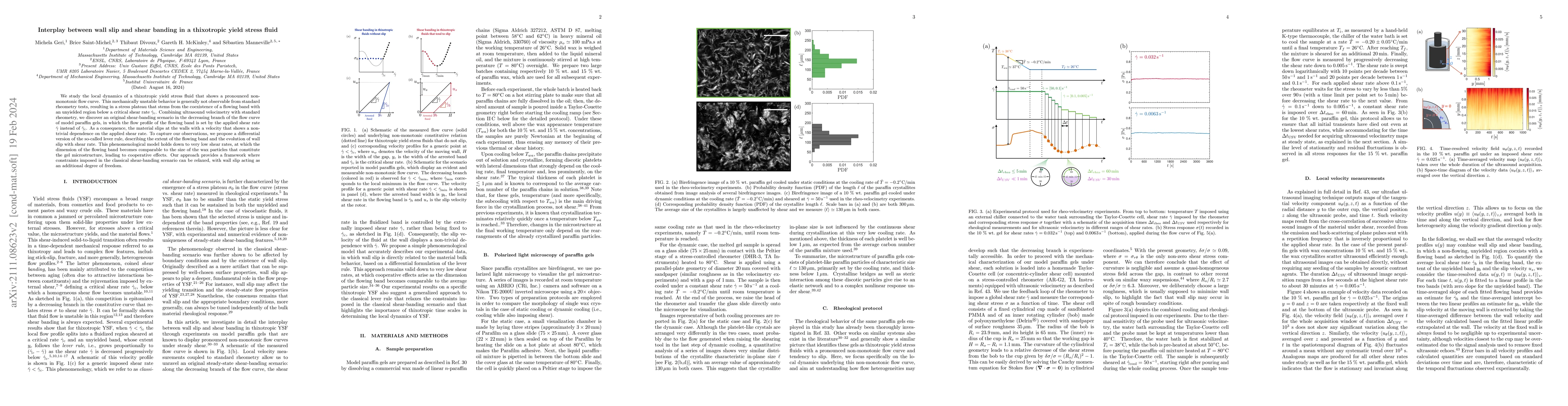 Thumbnail for Interplay between wall slip and shear banding in a thixotropic yield
  stress fluid