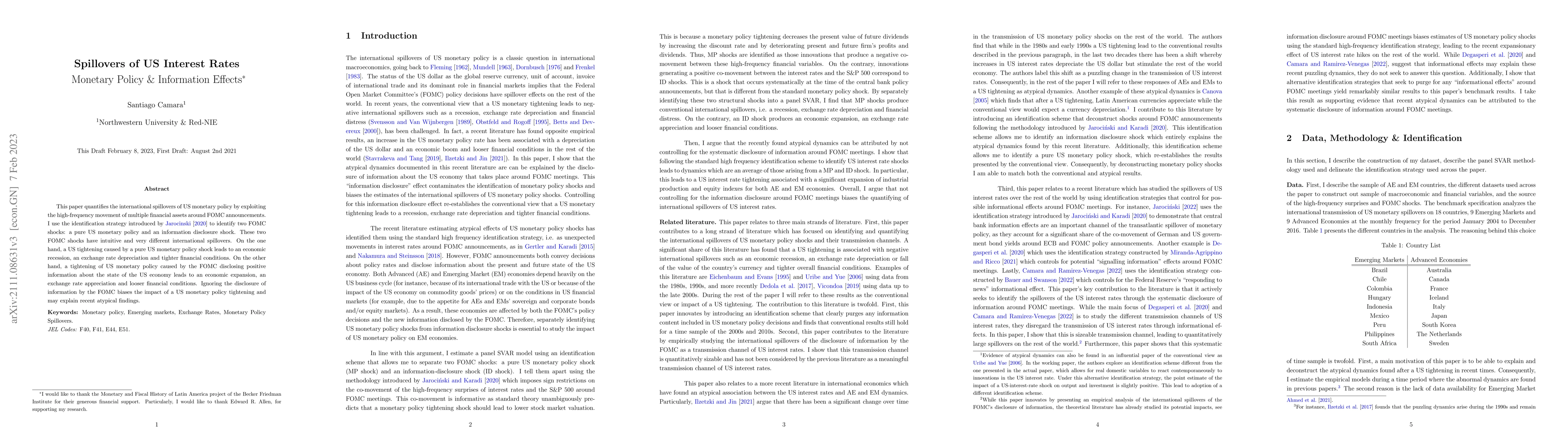 Thumbnail for Spillovers of US Interest Rates: Monetary Policy & Information Effects