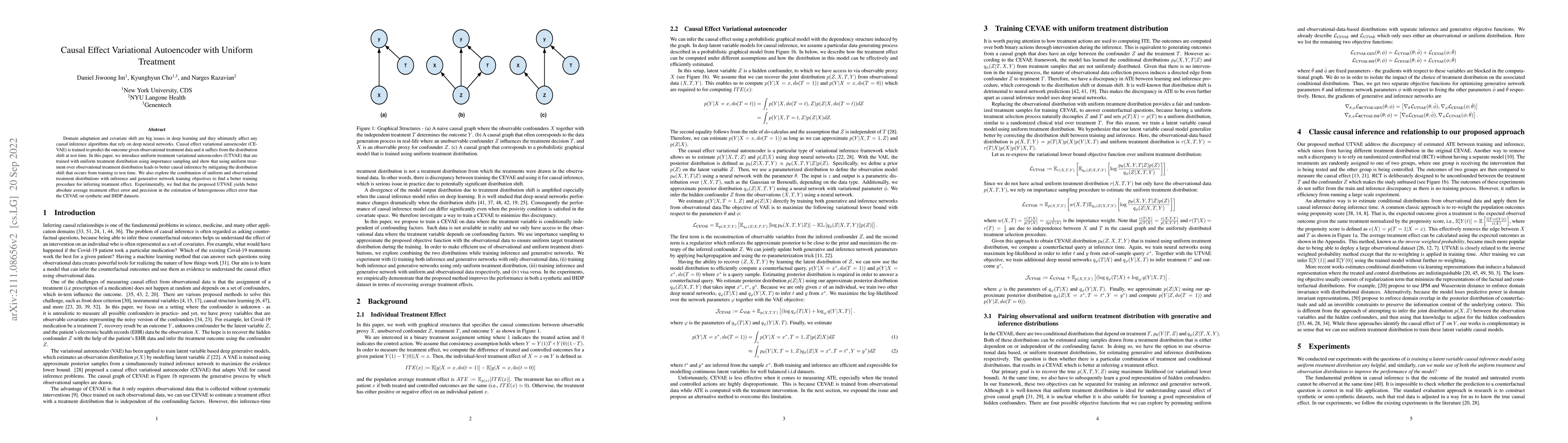 Thumbnail for Causal Effect Variational Autoencoder with Uniform Treatment