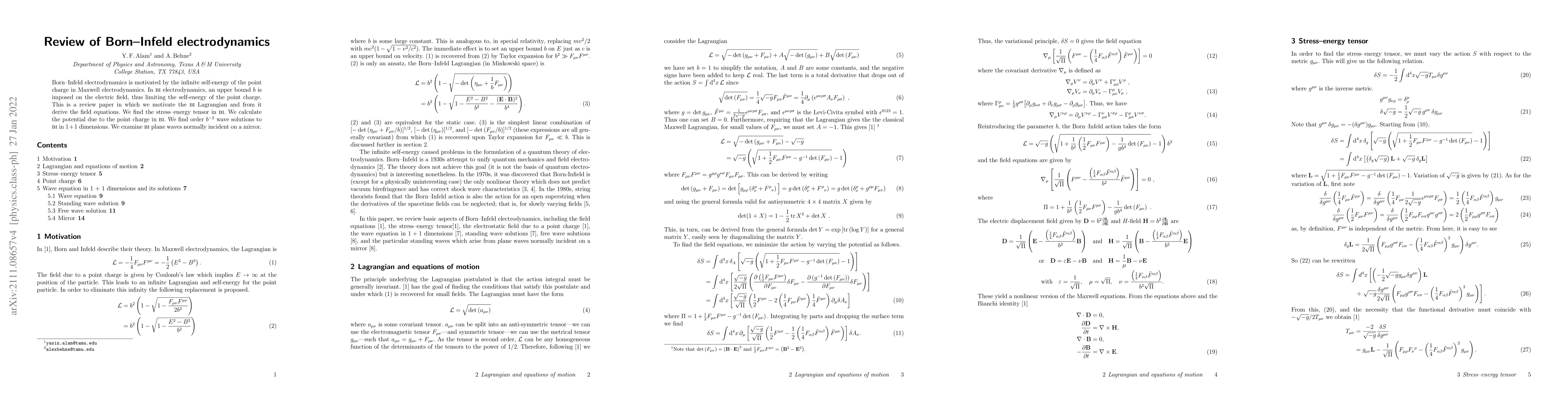 Thumbnail for Review of Born-Infeld electrodynamics