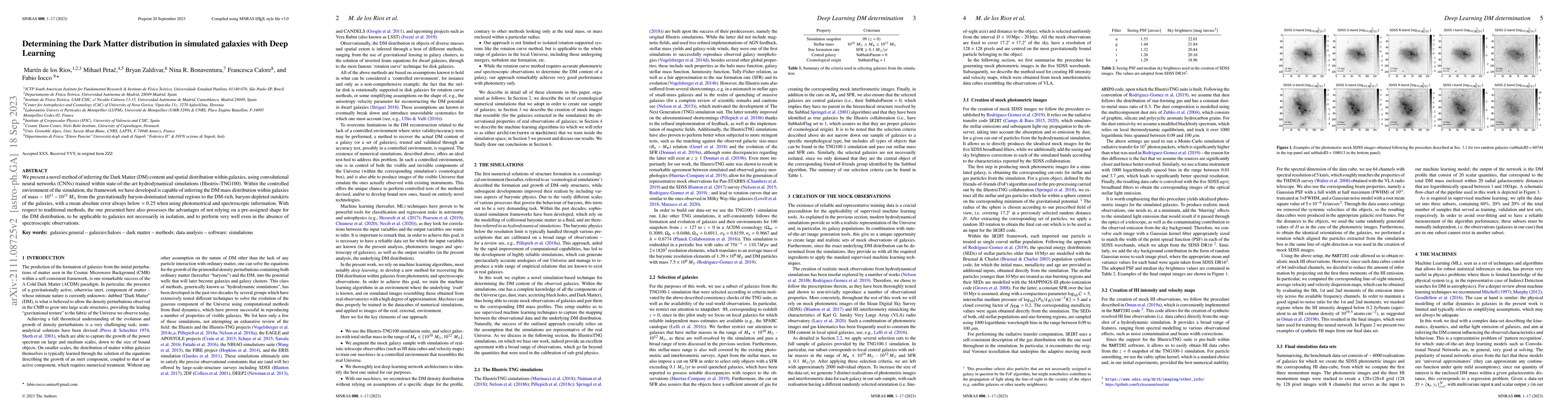 Thumbnail for Determining the Dark Matter distribution in galaxies with Deep Learning